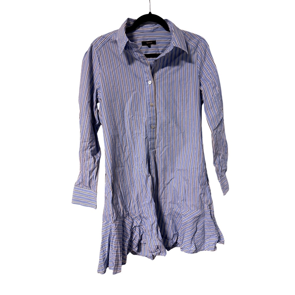Quince 100% Organic Cotton Poplin Drop Waist Shirt Dress Womens Small - Picture 5 of 11